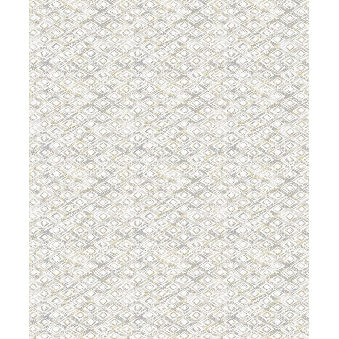 Decorline Delilah Taupe Diamond Wallpaper - 21in x 396in x 0.025in