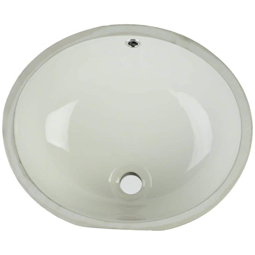 Ackland AKKPS-UNDOVL-1714-SB 19-1/2" Oval Porcelain Undermount