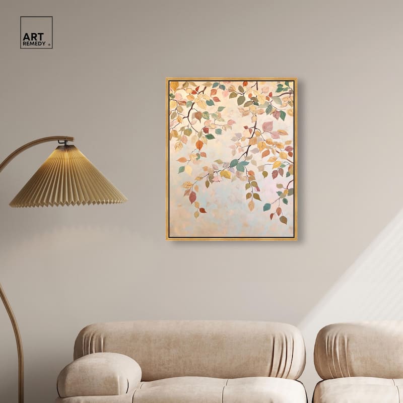 Leaf Swirl Canvas by Art Remedy