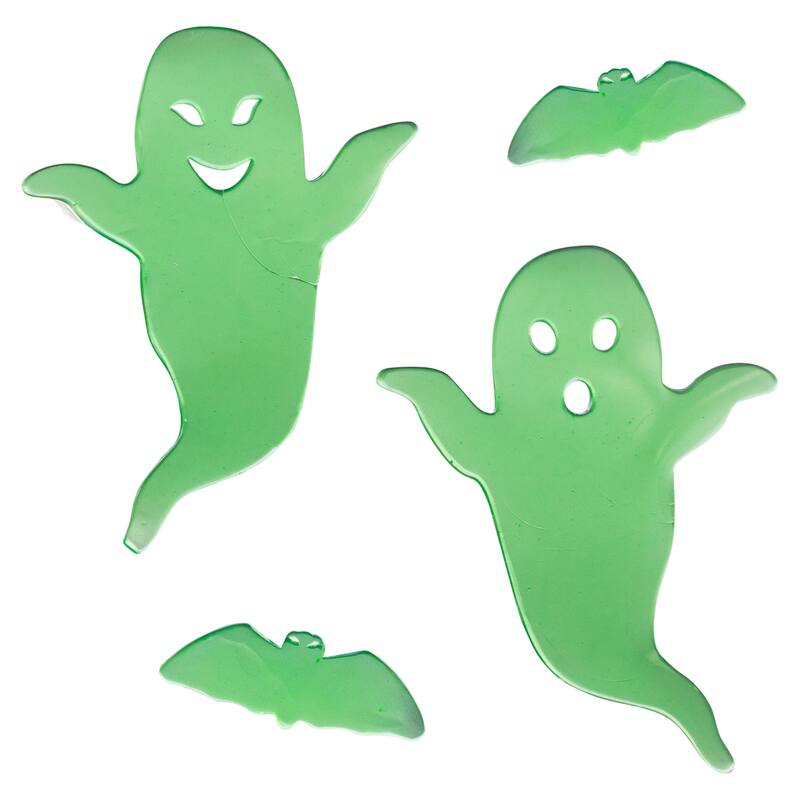 7-Piece Glow in the Dark Evil Tree Ghosts Halloween Gel Window Clings