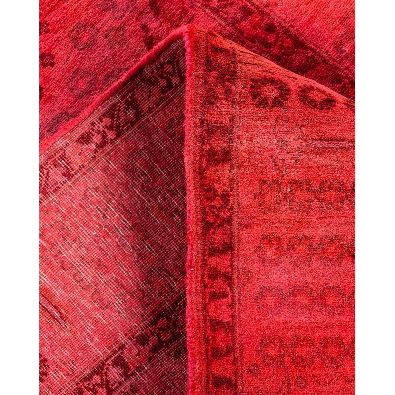 Fine Vibrance, One-of-a-Kind Hand-Knotted Runner Rug - Pink, 3' 0" x 9' 3" - 3' 0" x 9' 3"