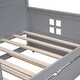 preview thumbnail 17 of 34, Charming House-shaped Design Wooden Daybed with Fence, Trundle and Smart Sensor Lights, Twin size