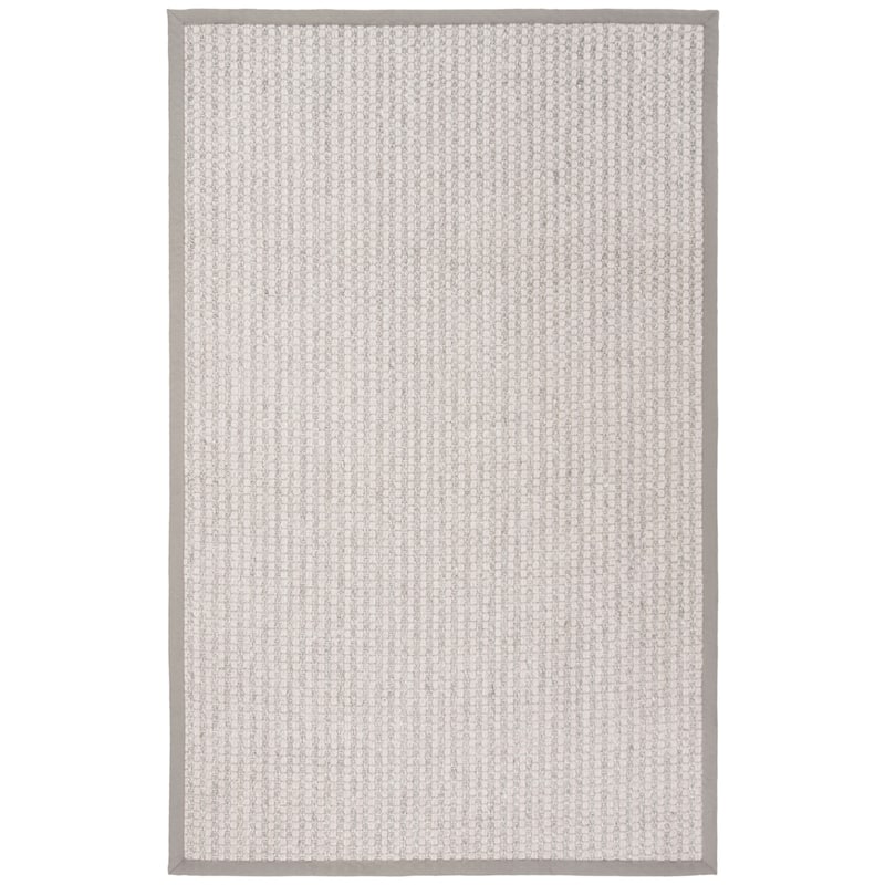SAFAVIEH Handmade Palm Beach Beatrijs Modern Sisal Rug - 5' x 8' - Silver/Ivory