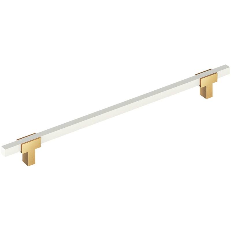 Amerock BP54091 Urbanite 18" Center to Center Bar Cabinet Pull - Champagne Bronze / White