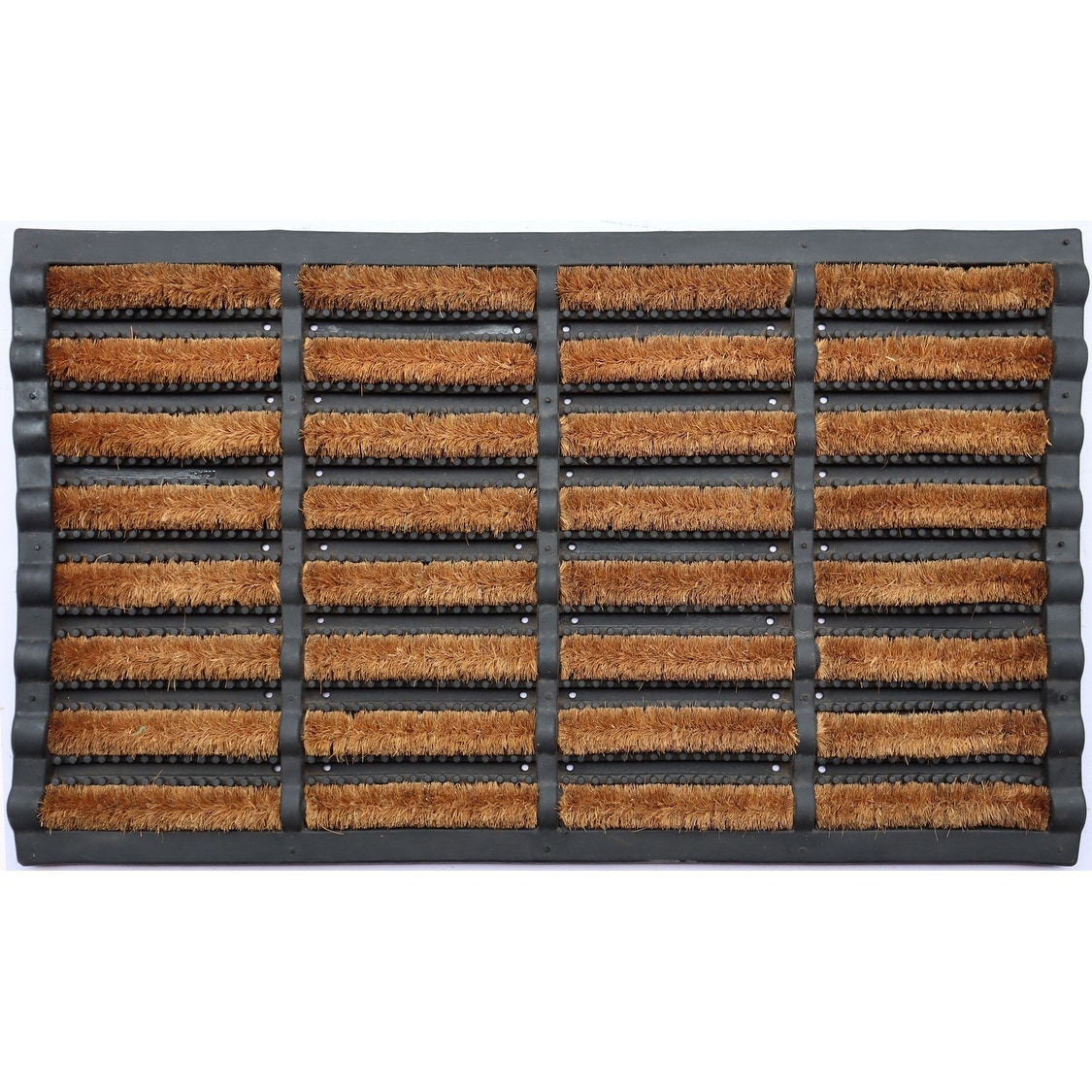 Wrought Iron Brush Outdoor Coir Non Skid Doormat