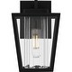 preview thumbnail 2 of 3, Matte Black Outdoor Wall Lantern from the Jett Collection