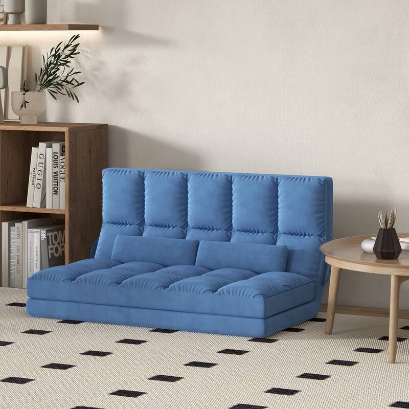 51.3" Folding Loveseat Chaise Lounge Chair