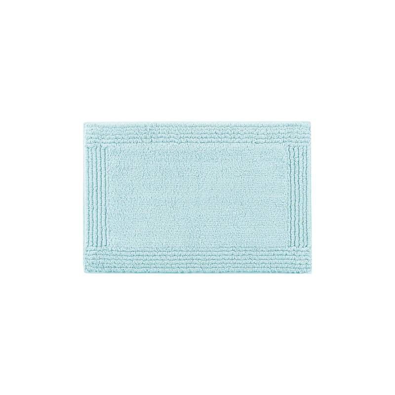1 PCS 17x24" Cotton Tufted 3000 GSM Reversible Bath Rug Blue