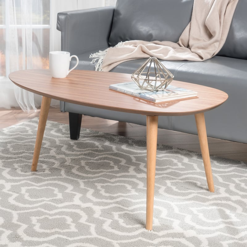 Elam Mid-Century Wood Coffee Table by Christopher Knight Home - 39.30" L x 23.60" W x 18.25" H - Natural