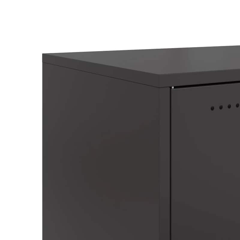 vidaXL TV Stand Entertainment Center Sideboard Media Unit Cold-rolled Steel - 15.4 x 26.8 x 17.1