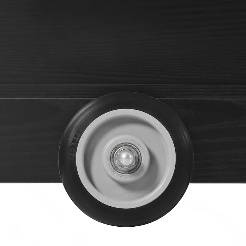 Farmhouse Kitchen Island with Drop Leaf, Power Outlet, Kitchen Storage Cart with 2 Doors, 2 Drawers