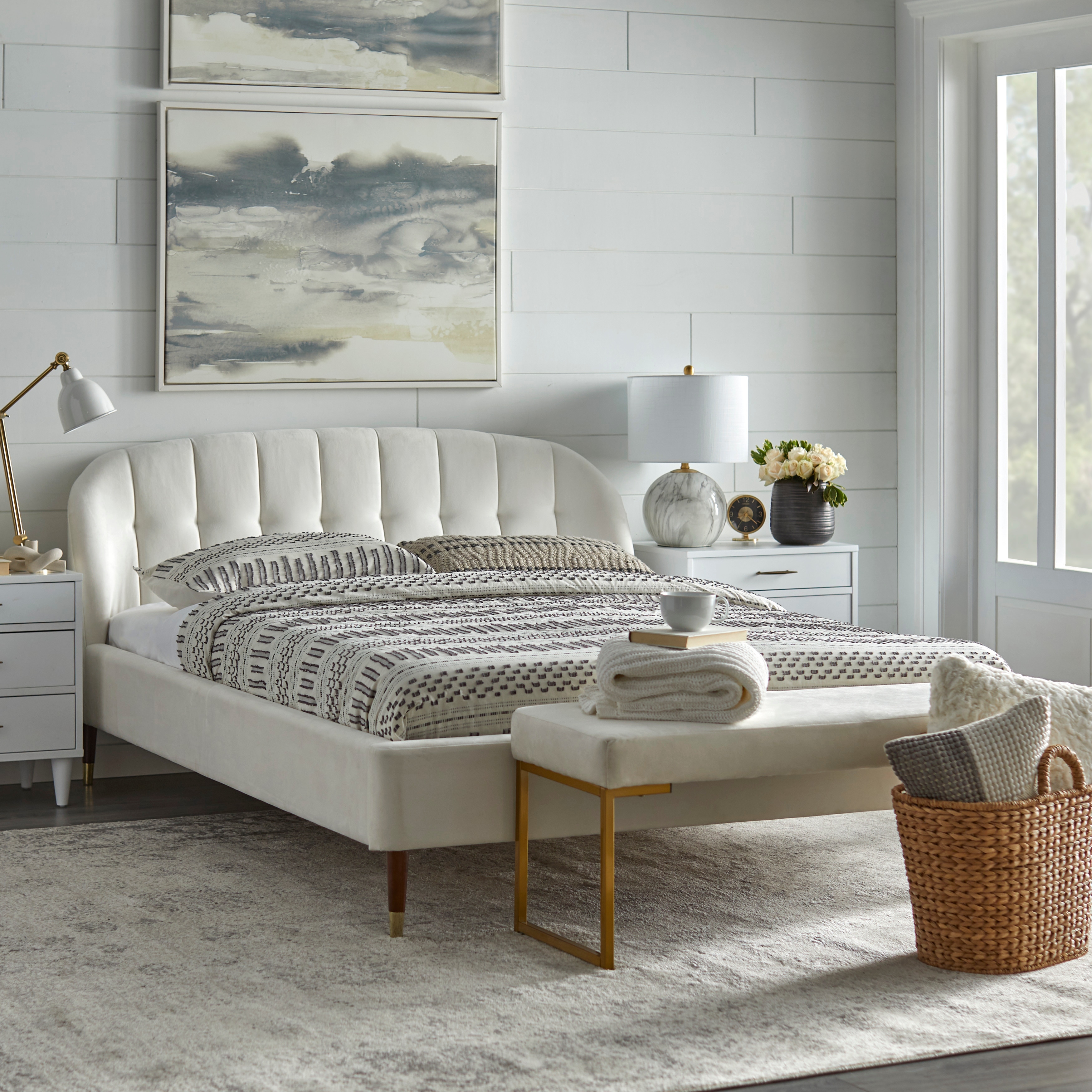 Lifestorey emery store upholstered queen bed