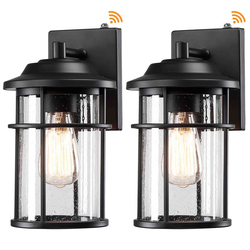 2Pack-1 Light Outdoor Wall Light Dusk to Dawn - 6.61"x7.95"x12.28" - 6.61"x7.95"x12.28"