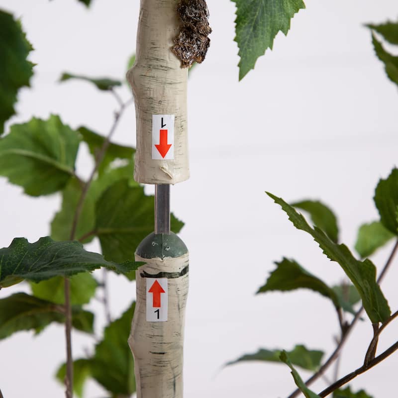 Artificial Birch Potted Tree - 7' - Green