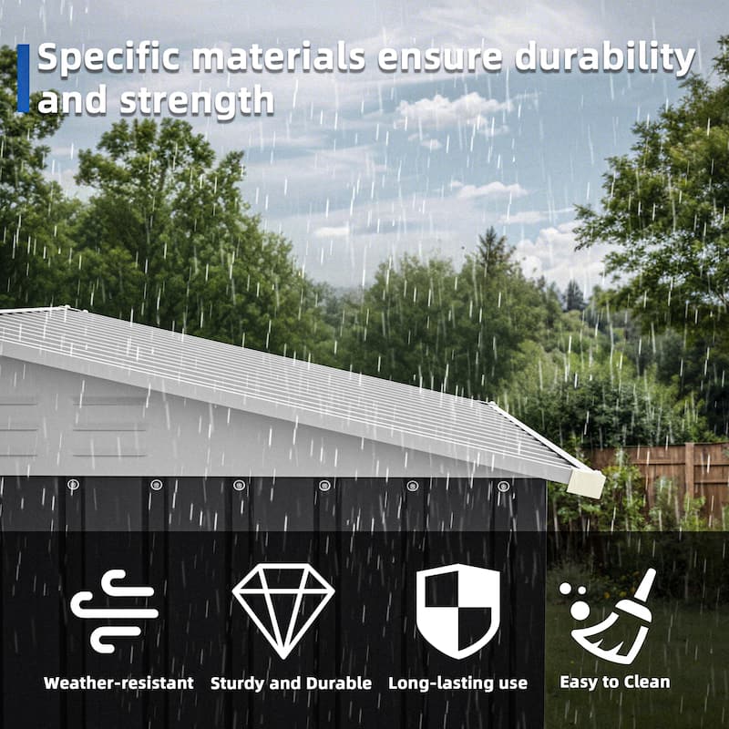 Futzca Outdoor Storage Shed with Ventilation, Multi-Purpose Tool Shed.