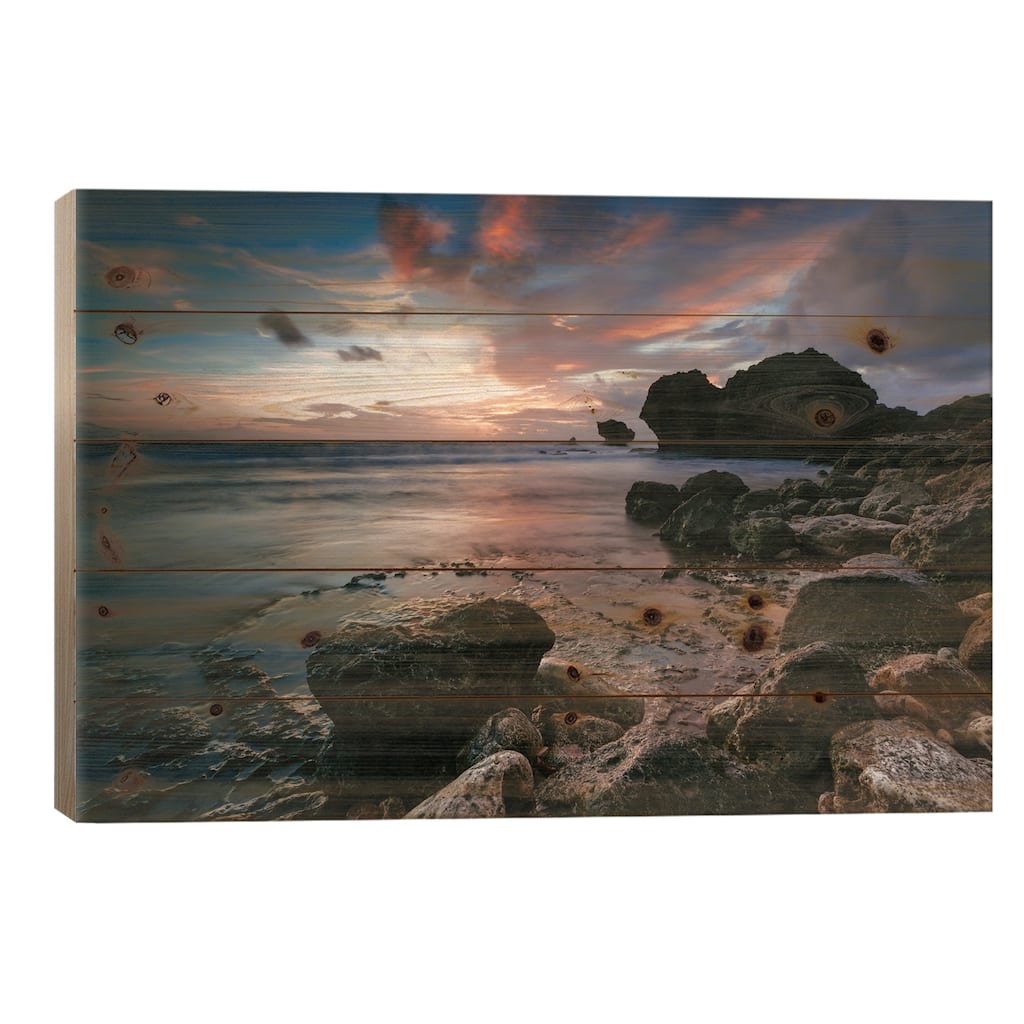 Cattlewash Beach, Barbados, Lesser Antilles Print On Wood by Matteo Colombo - Multi-Color