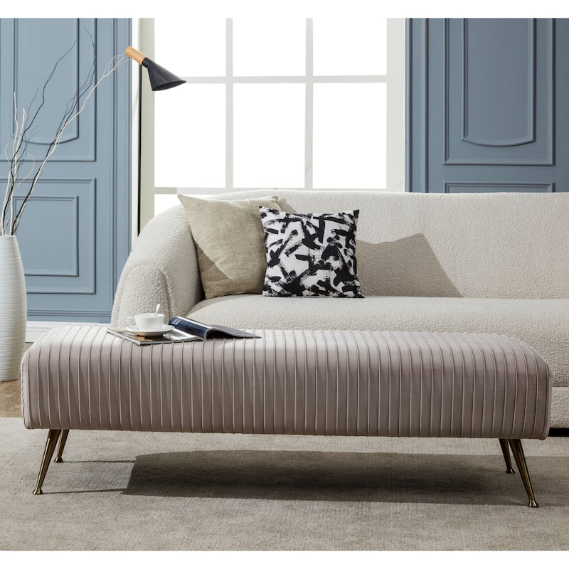 SAFAVIEH Couture Jeanmarie Bench - 60Wx21Dx18H - Giotto Almond