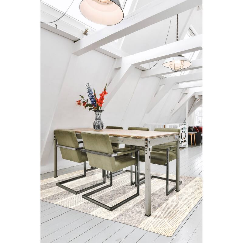 ECARPETGALLERY Braid weave Sienna Cream Wool Rug - 5'11 x 9'3