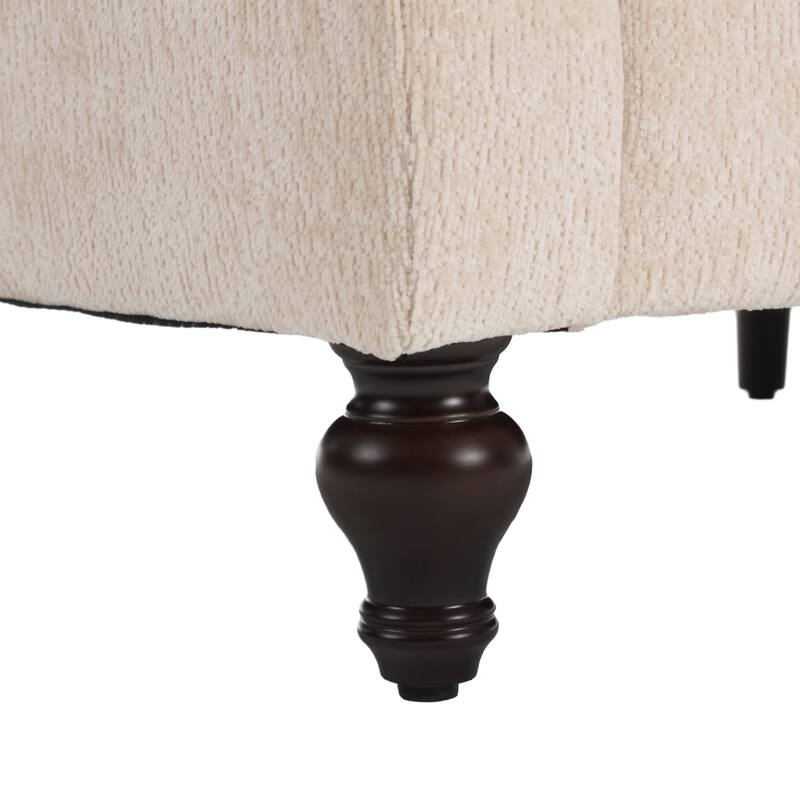 Modern chenille Fabric Loveseat