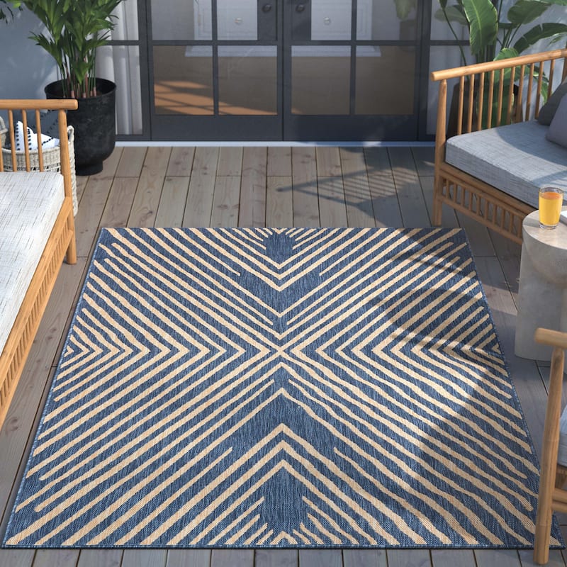 Well Woven Medusa Kesia Indoor Outdoor Striped Modern Area Rug