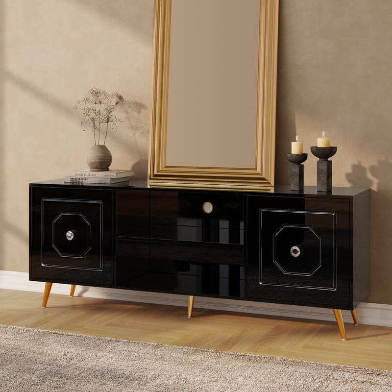 Modern Console TV Stand with Storage - 67"×25.6"