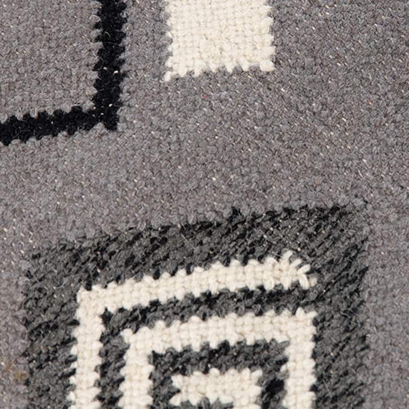 The Curated Nomad Southwestern Dove Gray Flatweave Area Rug