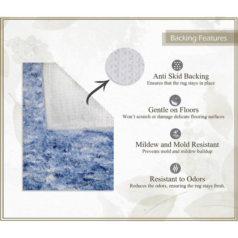 Home Weavers Cloud Comfort 100% Microfiber Bathroom Rug Non Slip Bath & Water Absorbent Soft Bath Mat 4 PC Set