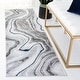 preview thumbnail 82 of 98, SAFAVIEH Craft Clytie Modern Abstract Marble Pattern Rug 2'3" x 10' Runner - Grey/Blue - Runner