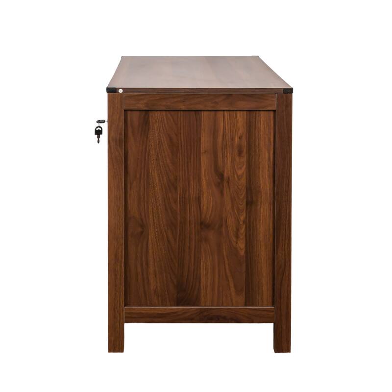 2 Drawer Farmhouse File Cabinet,Filing Cabinet with Lock for Home Office