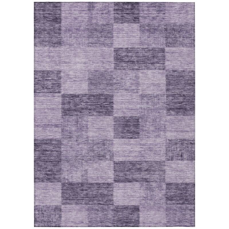 HomeRoots Geometric Transitional Rectangle Outdoor Rug