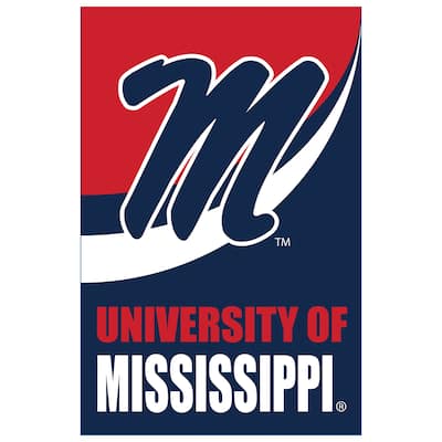 University of Mississippi Burlap Flag Garden Size