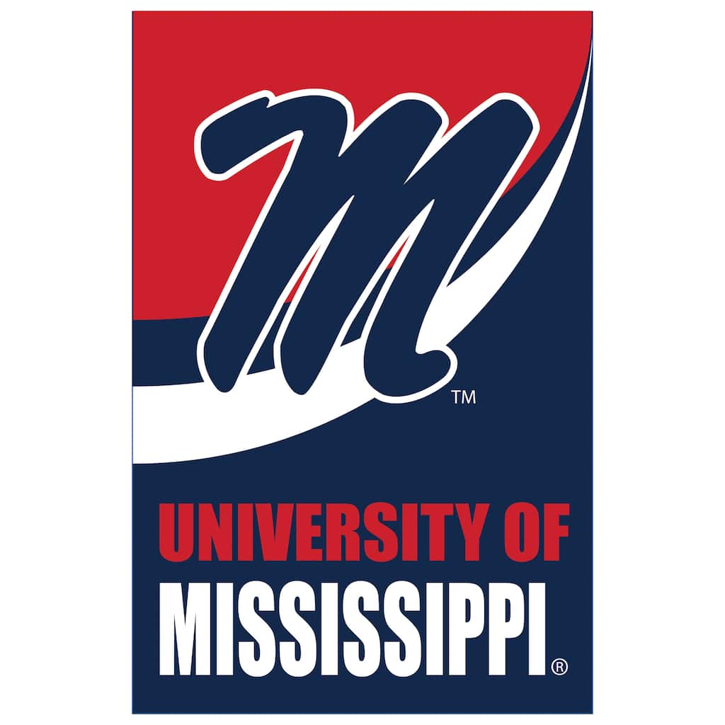 University of Mississippi Burlap Flag Garden Size