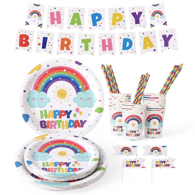 151 Pcs Birthday Tableware Set Serve 25 - Over 48 Piece