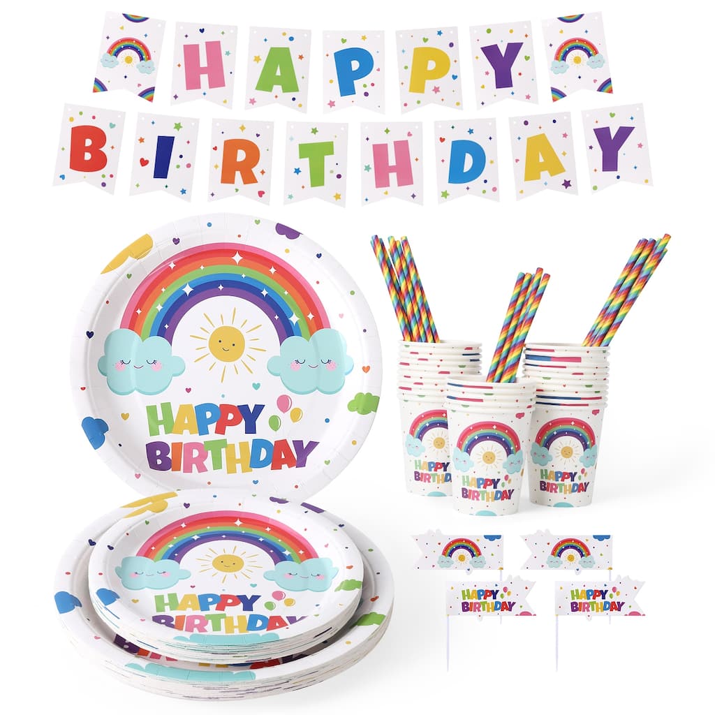 151 Pcs Birthday Tableware Set Serve 25