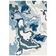 preview thumbnail 9 of 12, SAFAVIEH Handmade Rodeo Drive Eyglo Mid-Century Modern Wool Rug 5' x 8' - Ivory/Navy - Rectangle