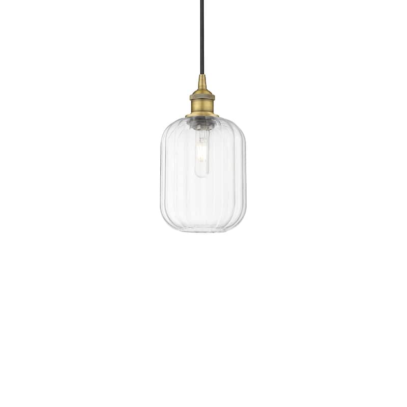 Innovations Lighting 616-1P-12-7 Preston Pendant Preston 7" Wide Mini - Brushed Brass / Clear