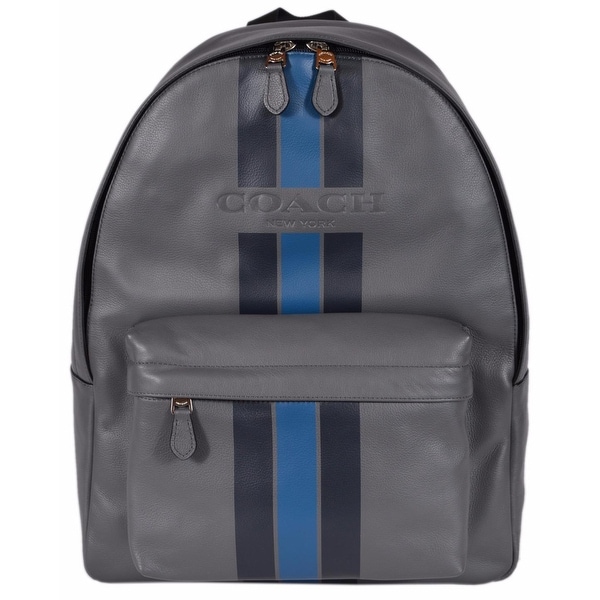 grey coach backpack