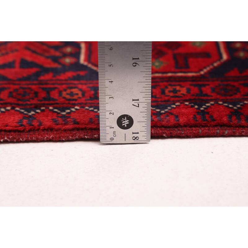 ECARPETGALLERY Hand-knotted Finest Khal Mohammadi Red Wool Rug - 3'11 x 6'7