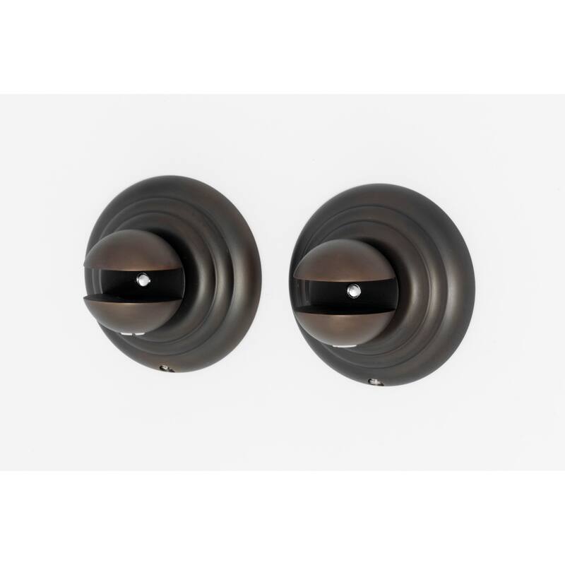 Alno Embassy Series 2-5/8 Inch Wide Glass Shelf Mounting Brackets - Chocolate Bronze