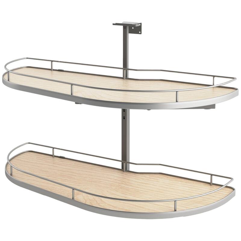 Rev-A-Shelf 587-18-L Modern 38-7/16" Pull Out and Pivot Two Tier Solid - Maple