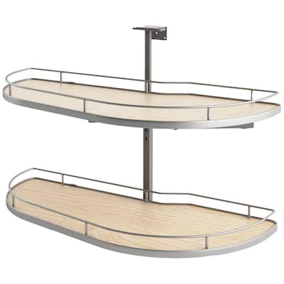 Rev-A-Shelf 587-18-L Modern 38-7/16" Pull Out and Pivot Two Tier Solid