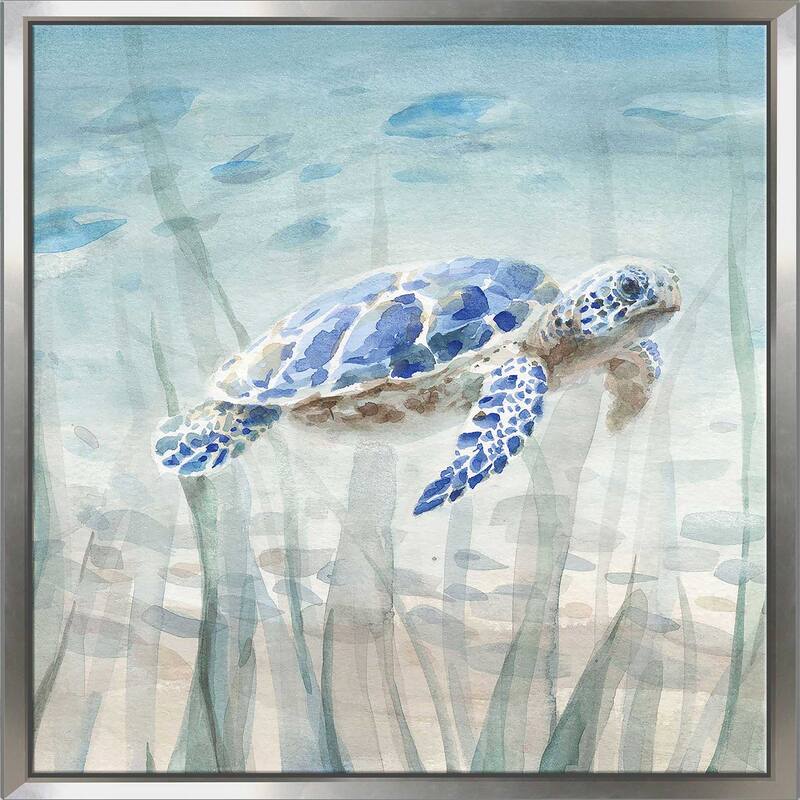 "Undersea Turtle" Print on Floating Canvas