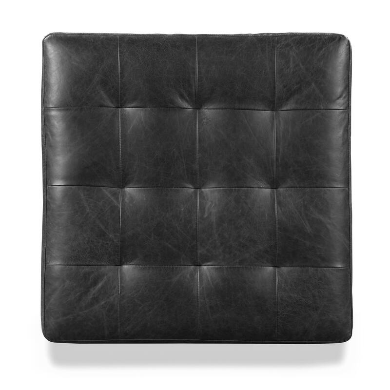 Poly & Bark Napa Ottoman - Full Grain Genuine Italian Leather