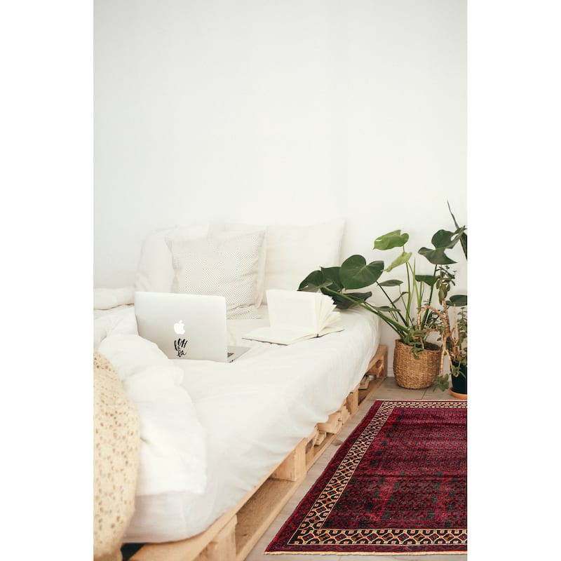 ECARPETGALLERY Hand-knotted Teimani Dark Grey Wool Rug - 2'10 x 4'5