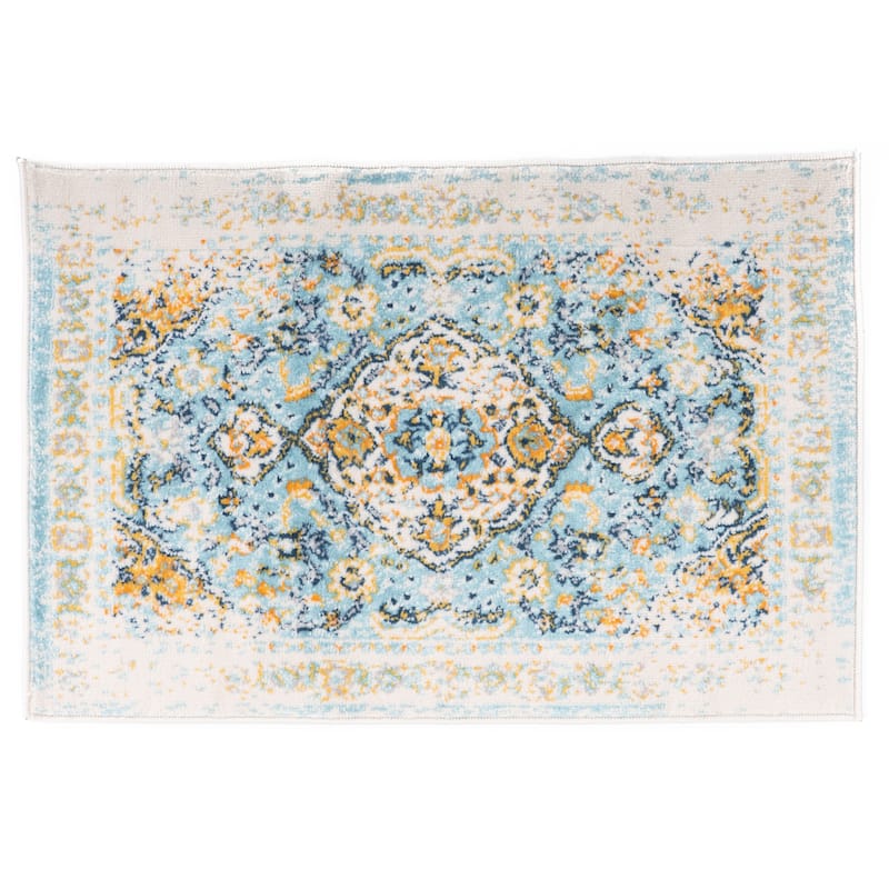 The Curated Nomad Sunset Bohemian Vintage Medallion Rug