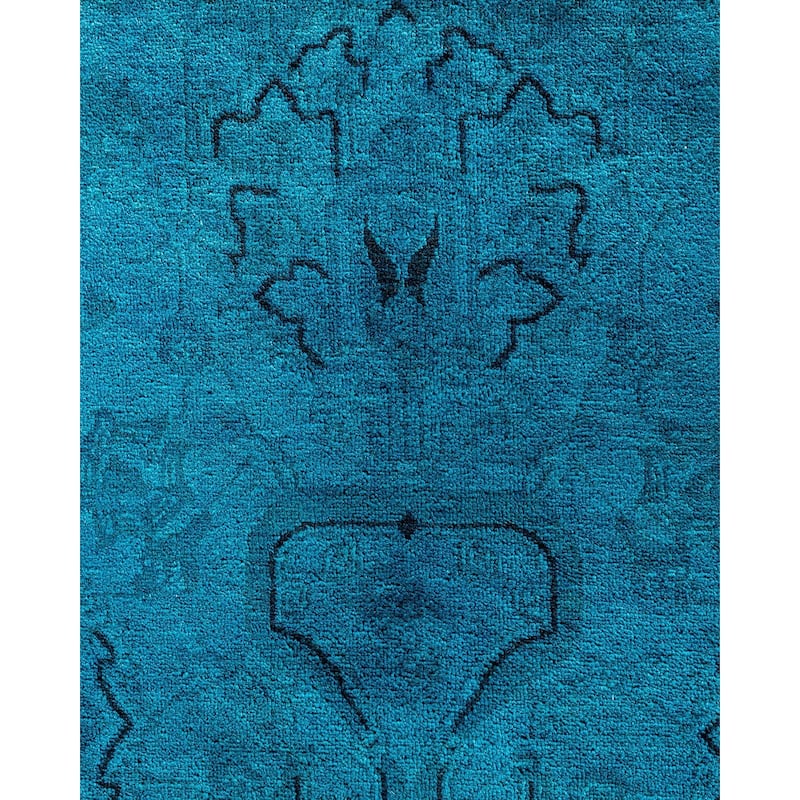 Contemporary Overdyed Wool Hand Knotted Area Rug - 8' 0" x 10' 6"