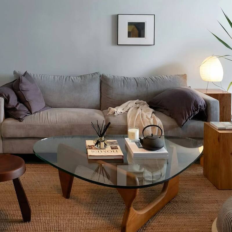 Contemporary Minimalist Glass Coffee Table for Compact Living Spaces