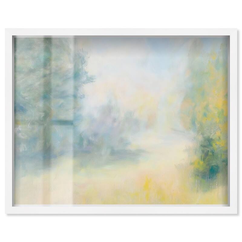 Faded Horizon I Shadowbox by Art Remedy - White - 45" x 36"