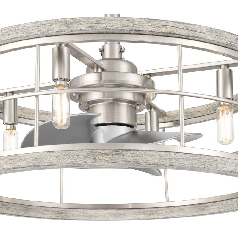 Hunter 22 inch Bridgette Fandelier Ceiling Fan w/ Light, Remote - Modern, Industrial, Farmhouse - Small Spaces