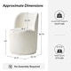 preview thumbnail 11 of 19, HULALA HOME Amalia Modern 21.5"W Ergonomic 360° Swivel Dining Chair with Curved Backrest Set of 4
